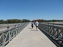 Walkers on Bridge
