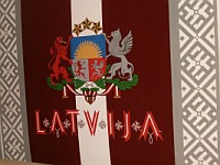 Embroidered Latvian crest