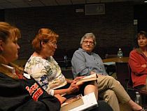 Participants discussing at rural writing institute