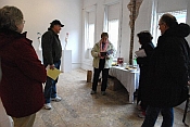 Writers in art gallery